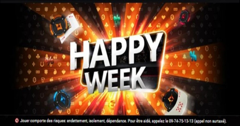 partypoker : Avec Happy Week, 50% de cashback !