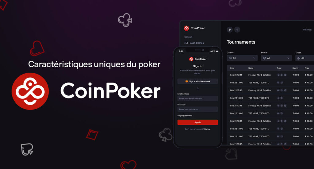 Consultez cette liste unique de caractéristiques des jeux de poker