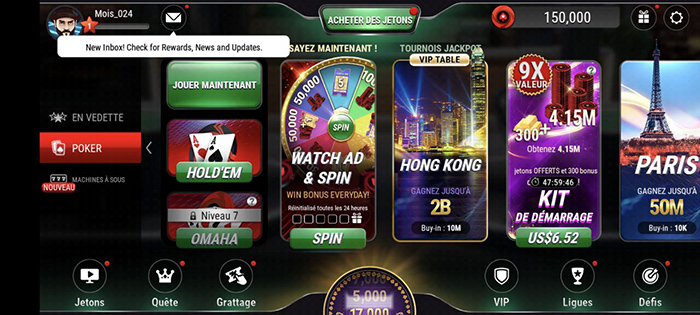 L'application Pokerstars