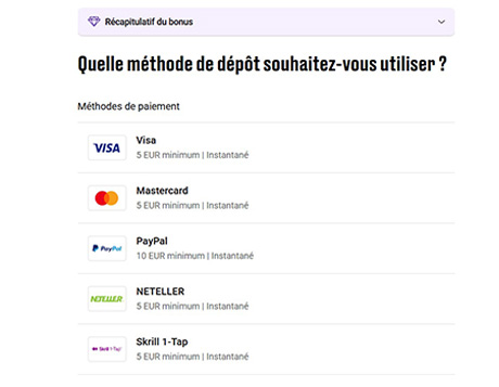 Déposer de l’argent;