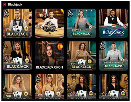 Sélectionner un jeu du Blackjack;