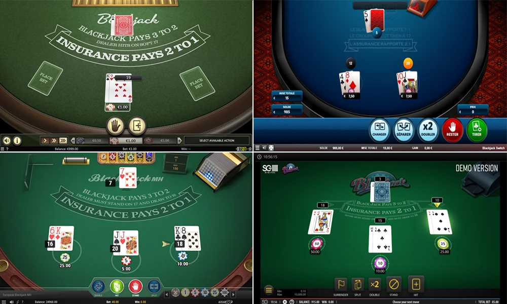 Variantes du Blackjack en ligne