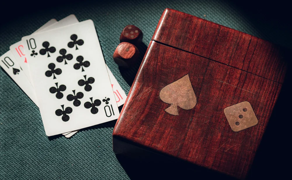Set de poker en bois