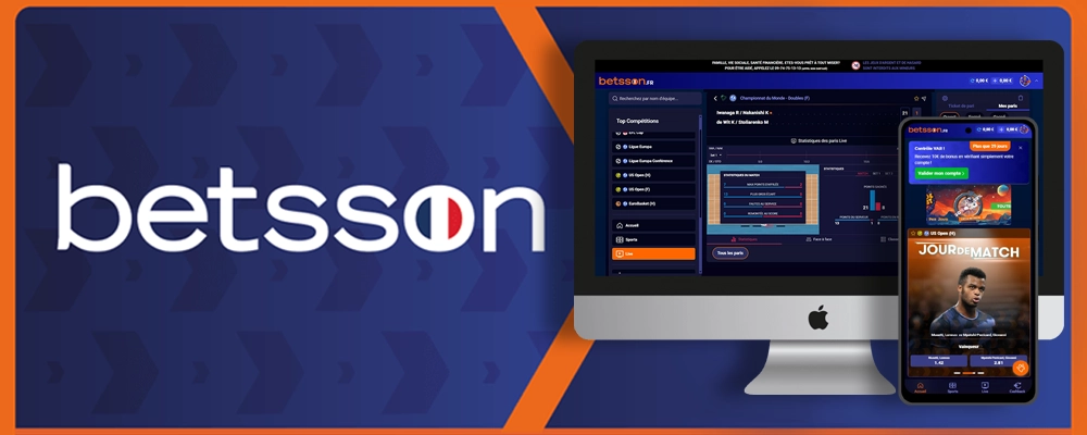 Application mobile et version ordinateur Betsson Sport