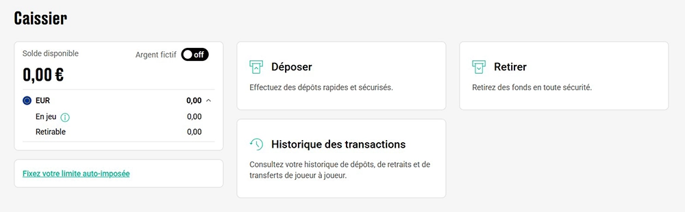 Modes de paiement PokerStars Sports