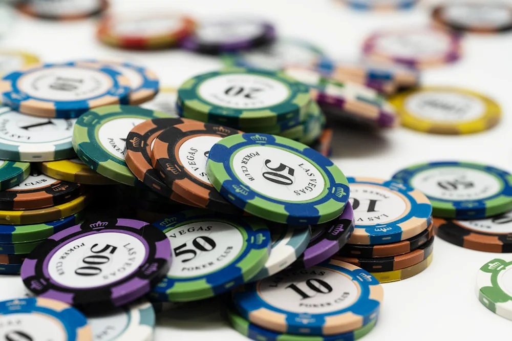 Jetons de poker colorés