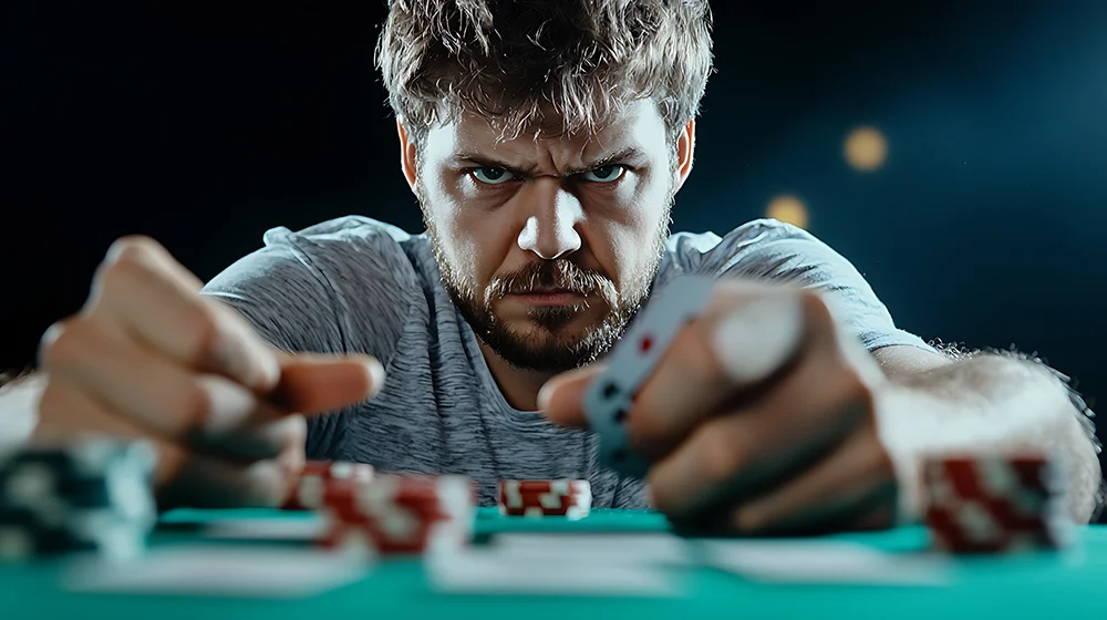 Un joueur de poker agressif
