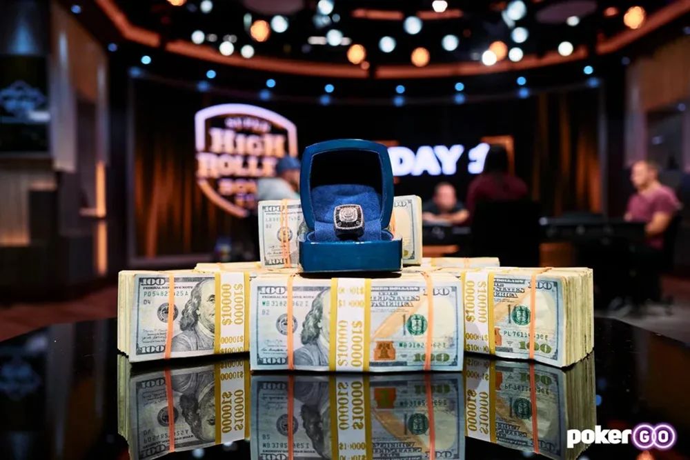 Prizepool super high roller avec bracelet et dollars