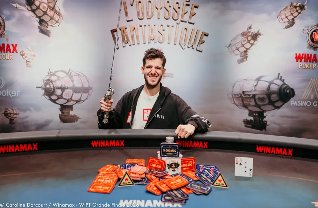 Sacha Cohen, vainqueur du tournoi WIPT