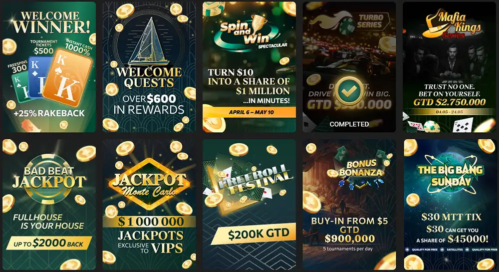 Bonus et promotions de poker FullHouseCrypto