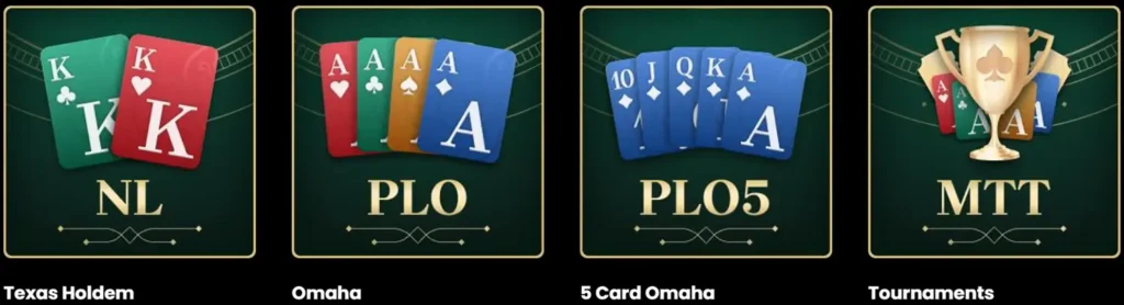 Jeux et tournois de poker FullHouseCrypto
