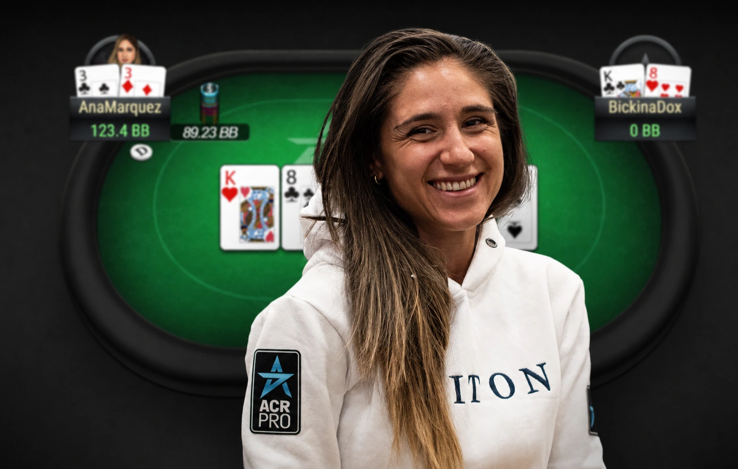 Ana Marquez, pro ACR Poker, brille online – et sur la room dont elle porte les couleurs.