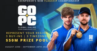 La 1ʳᵉ édition du GOPC 2026 aura lieu du 23 août au 28 septembre sur CoinPoker, avec $50M garantis. Ce crypto-room prépare sa plus grande série. Voici l’essentiel du programme.