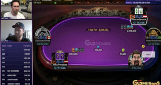 Aleks Ponakovs remporte le GGMillion$ après une finale maîtrisée : deuxième tapis au départ, il a dominé le classement avant de décrocher le titre.