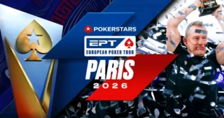 Logo EPT Paris 2026 et trophée du European Poker Tour par PokerStars