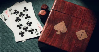 Set de poker en bois