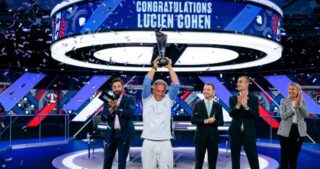 PokerStars EPT Estrellas Barcelona 2023 Lucien Cohen Holds Trophy