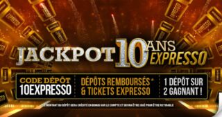 Winamax Jackpot 10 Years Expresso